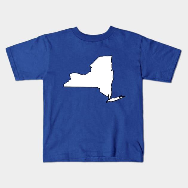 New York - Blank Outline Kids T-Shirt by loudestkitten